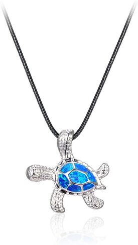 COLORFUL BLING 12pcs Artificial Bone Carving Sea Turtles Pendant Necklaces Set Medallion Symbol Adjustable Cotton Cord Yin Yang Hawaiian Surfer Lucky Amulet Jewelry for Women Men Unix in Saudi Arabia