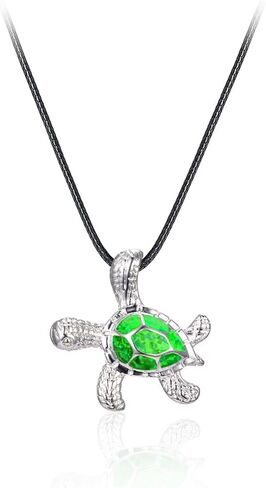 COLORFUL BLING 12pcs Artificial Bone Carving Sea Turtles Pendant Necklaces Set Medallion Symbol Adjustable Cotton Cord Yin Yang Hawaiian Surfer Lucky Amulet Jewelry for Women Men Unix in Saudi Arabia