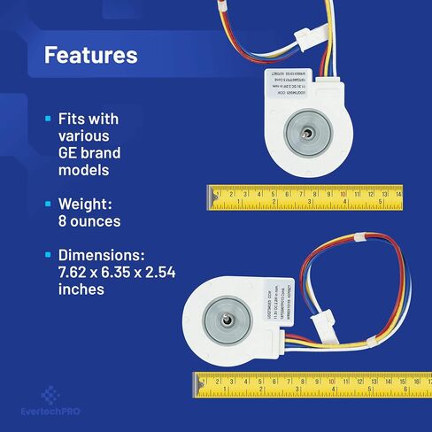 EvertechPRO Refrigerator Motor Dc Control Fan Replacement for GE WR60X10209 WR60X10065 WR60X10080 1195784 AH1483567 in Saudi Arabia