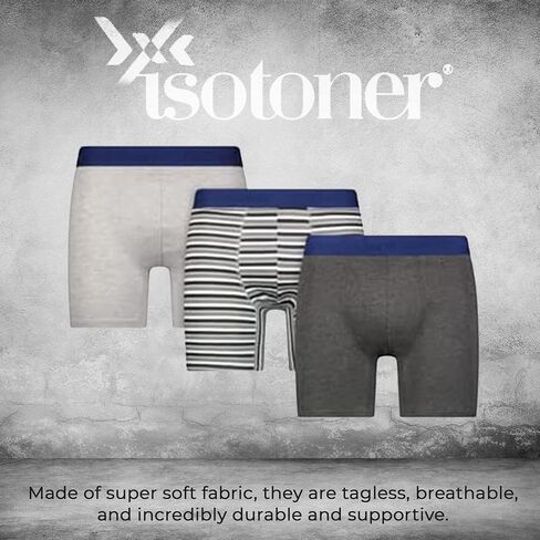 isotoner Mens Boxer Briefs, Boxer Brief for Men 6 Pack - Mens Underwear in Saudi Arabia