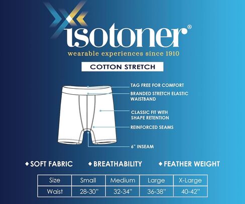 isotoner Mens Boxer Briefs, Boxer Brief for Men 6 Pack - Mens Underwear in Saudi Arabia