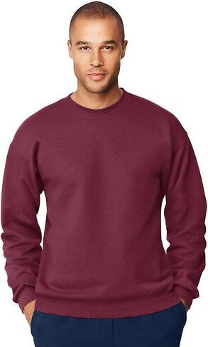 Hanes Mens Ultimate Cotton Crewneck Sweatshirt, XL, Maroon in Saudi Arabia