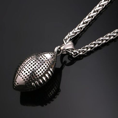 U7 Men Soccer/Football/Baseball Chain Stainless Steel 18K Gold Plated Cool Sport Pendant Running Shoe Necklaces, Baseball Cross Necklaces with 22+2" Chain Gift for Husband or Son in Saudi Arabia