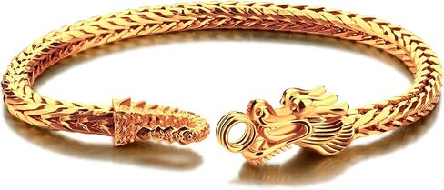 Fashion 925 Sterling Silver Dragon Chain Bracelet 5MM-7 "8" 9 " Solid Thick Side Link Bangle For Men & Boys Golden Jewelry Gift in Saudi Arabia