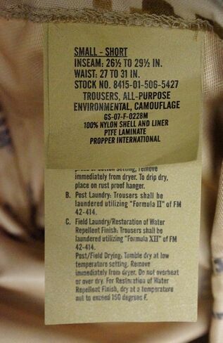 Genuine Issue USMC Apecs Goretex Pants Marpat Desert Digital in Kuwait