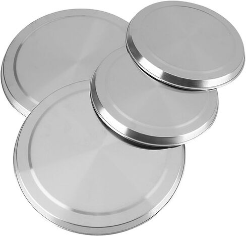 Zerone Stove Top Burner Covers,4Pcs/Set Stainless Steel Kitchen Stove Top Burner Covers Cooker Protection Pan Set Replacement in Saudi Arabia