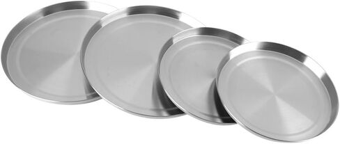 Zerone Stove Top Burner Covers,4Pcs/Set Stainless Steel Kitchen Stove Top Burner Covers Cooker Protection Pan Set Replacement in Saudi Arabia