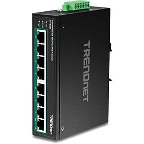 TRENDnet 8-Port Industrial Fast Ethernet PoE+ DIN-Rail Switch,TI-PE80 in Kuwait