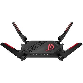 راوتر الألعاب ASUS ROG Rapture WiFi 6 (GT-AX11000) - راوتر لاسلكي ثلاثي الموجات 10 جيجابت، وحدة المعالجة المركزية رباعية النواة 1.8 جيجا هرتز، WTFast، منفذ 2.5 جيجا، متوافق مع AiMesh، متضمن أمان الإنترنت مدى الحياة، AURA RGB in Kuwait