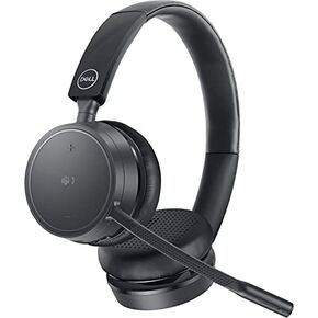 Dell Pro Wireless Headset - WL5022, Control Panel on Headset Includes Call Control, Adjustable Leatherette Headband, Leatherette Earpads, USB Dongle, Adjustable Boom Mic - Black in Saudi Arabia