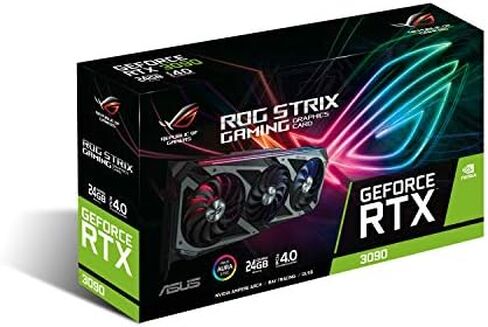 ASUS ROG STRIX NVIDIA GeForce RTX 3090 Gaming Graphics Card- PCIe 4.0, 24GB GDDR6X, HDMI 2.1, DisplayPort 1.4a, Axial-Tech Fan Design, 2.9-Slot in Saudi Arabia