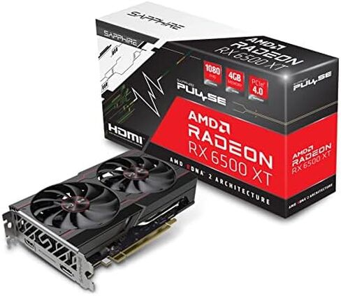 بطاقة رسومات أوك للألعاب من سافير 11314-01-20G بالس AMD Radeon RX 6500 XT مع 4 جيجابايت GDDR6، AMD RDNA 2 in Kuwait