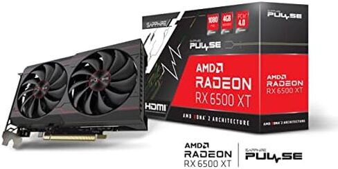 بطاقة رسومات أوك للألعاب من سافير 11314-01-20G بالس AMD Radeon RX 6500 XT مع 4 جيجابايت GDDR6، AMD RDNA 2 in Kuwait