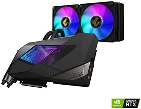 GIGABYTE AORUS GeForce RTX 3080 Xtreme WATERFORCE 12G Graphics Card, WATERFORCE Cooling System, 12GB 384-bit GDDR6X, GV-N3080AORUSX W-12GD Video Card in Saudi Arabia