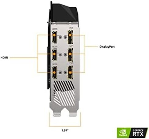 GIGABYTE AORUS GeForce RTX 3080 Xtreme WATERFORCE 12G Graphics Card, WATERFORCE Cooling System, 12GB 384-bit GDDR6X, GV-N3080AORUSX W-12GD Video Card in Saudi Arabia