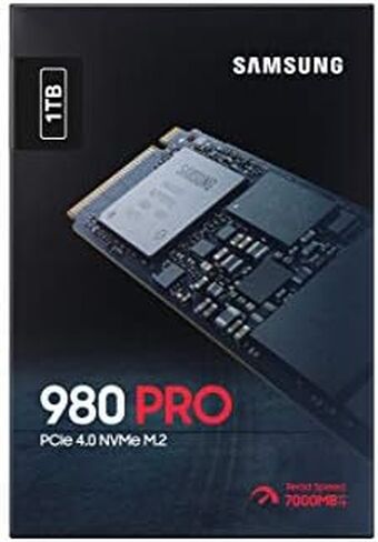سامسونج وسيط تخزين ذو حالة ثابتة 980 برو 1 تيرابايت بمنفذ PCIe وذاكرة مستديمة الجيل الرابع للالعاب M.2 (MZ-V8P1T0B) in Kuwait