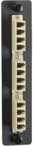Black Box Standard Adapter Panel - Bronze Sleeve, (6) LC Duplex Pairs, Beige in Saudi Arabia
