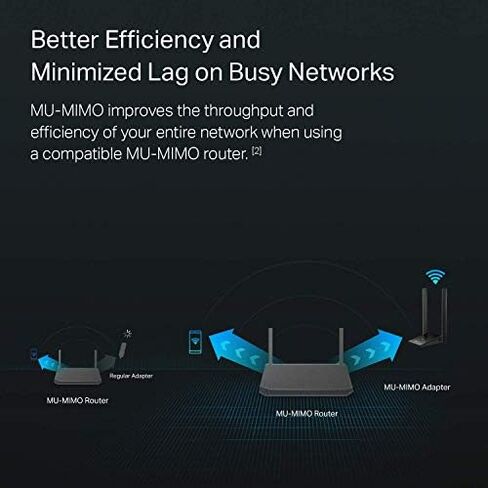 TP - لينك محول واي فاي USB للكمبيوتر (ارتشر تي 4 يو بلس)- محول شبكة لاسلكي ثنائي النطاق AC1300Mbps للكمبيوتر المكتبي مع هوائيات عالية الكسب 5 ديسيبل 2.4GHz/5GHz، يدعم ويندوز 10/8.1/8/7، ماك او اس in Kuwait