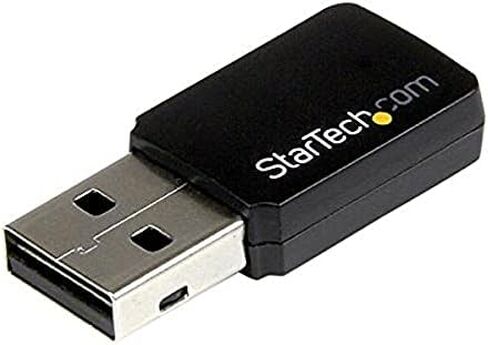 StarTech.com USB 2.0 AC600 Mini Dual Band Wireless AC Network Adapter - 1T1R 802.11ac WiFi Adapter - 2.4GHz / 5GHz USB Wireless (USB433WACDB)، أسود in Kuwait