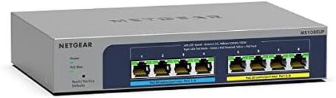 NETGEAR 8-Port Ultra60 PoE Multi-Gigabit Ethernet Plus Switch (MS108EUP) - Managed, with 4 x PoE++ and 4 x PoE+ @ 230W, Desktop or Wall Mount, and Limited Lifetime Protection in Saudi Arabia