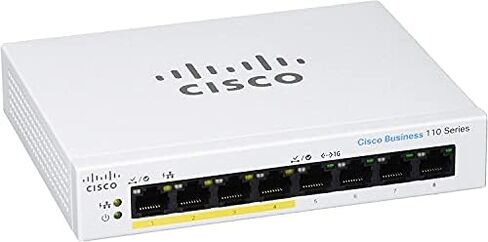 Cisco Business CBS110-8PP-D Unmanaged Switch, 8 Port GE, Partial PoE, Desktop, Ext PS, Limited Lifetime Protection (CBS110-8PP-D-NA) in Kuwait