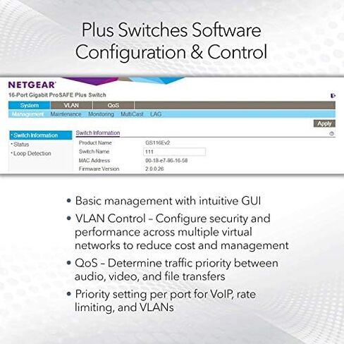 NETGEAR 10-Port Gigabit/10G Ethernet Plus Switch (GS110EMX) - Managed, with 8 x 1G, 2 x 10G/Multi-gig, Desktop, Wall or Rackmount, and Limited Lifetime Protection in Saudi Arabia