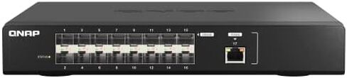 محول شبكة QNAP QSW-M5216-1T-US مزود بـ 16 منفذًا بسرعة 25 جيجابت عبر شبكة إيثرنت مع اتصال بسرعة 10 جيجابت للشبكات الأساسية. الطبقة الثانية، إدارة الويب in Kuwait