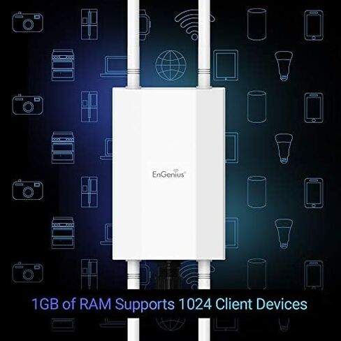 EnGenius Outdoor WiFi 6 AX1800 نقطة وصول مُدارة EWS850AP مع منفذ 2.5 جيجابت في الثانية، OFDMA، MU-MIMO، PoE+ Injector، WPA3، تصنيف IP67، أدوات إدارة عن بعد خالية من الترخيص متضمنة in Kuwait