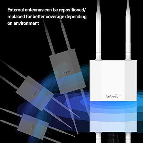 EnGenius Outdoor WiFi 6 AX1800 نقطة وصول مُدارة EWS850AP مع منفذ 2.5 جيجابت في الثانية، OFDMA، MU-MIMO، PoE+ Injector، WPA3، تصنيف IP67، أدوات إدارة عن بعد خالية من الترخيص متضمنة in Kuwait