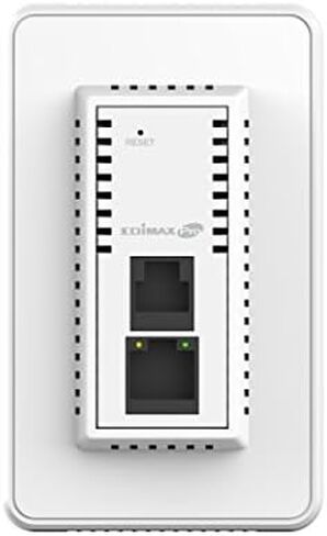 Edimax IAP1200 2x2 AC1200 Dual Band in-Wall PoE Access Point, Wireless AP for Single and Multiple Locations, Multiple SSIDs for Security Management, White in Saudi Arabia