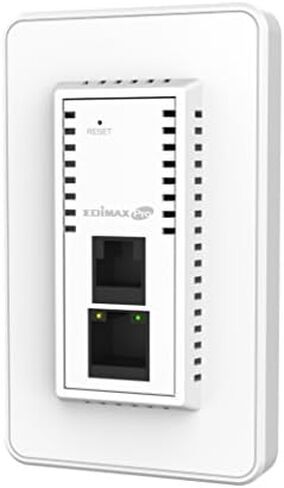 Edimax IAP1200 2x2 AC1200 Dual Band in-Wall PoE Access Point, Wireless AP for Single and Multiple Locations, Multiple SSIDs for Security Management, White in Saudi Arabia