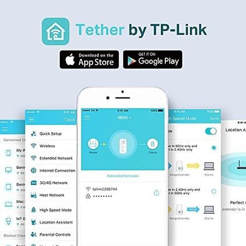 TP-Link AC2600 WiFi Extender(RE650), Up to 2600Mbps, Dual Band WiFi Range Extender, Gigabit port, Internet Booster, Repeater, Access Point,4x4 MU-MIMO in Saudi Arabia