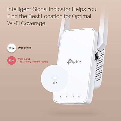 TP-Link AC1200 WiFi Extender(RE315), Covers Up to 1500 Sq.ft and 25 Devices, Up to 1200Mbps Dual Band WiFi Booster Repeater,Access Point, Supports OneMesh in Saudi Arabia
