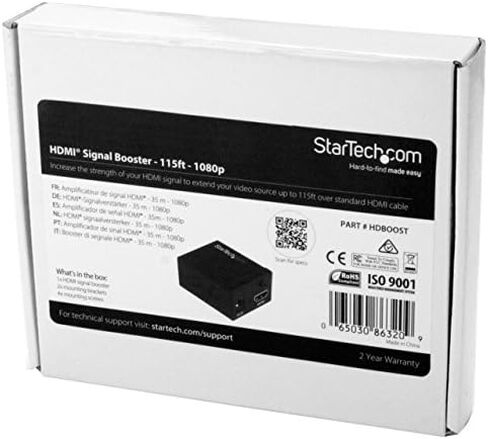StarTech.com 115 ft/35 m HDMI Signal Booster - 1080p Signal Repeater - HDMI Inline Amplifier & Extender - 7.1 Audio Support (HDBOOST) in Saudi Arabia