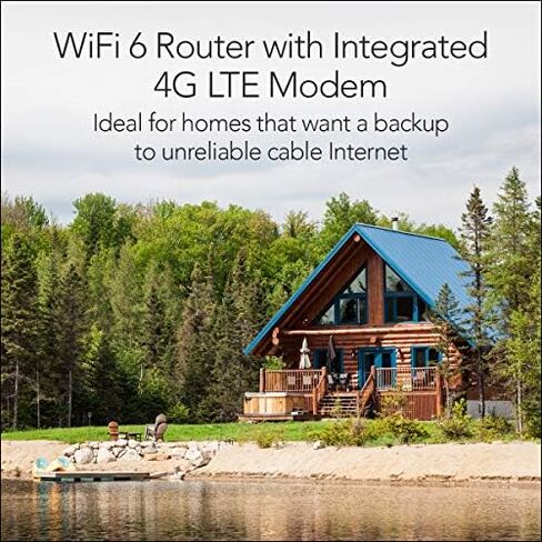 راوتر NETGEAR Nighthawk 4-Stream AX4 WiFi 6 مع مودم مدمج 4G LTE (LAX20) - AX1800 WiFi (حتى 1.8 جيجابت في الثانية) | تغطية تصل إلى 1500 قدم مربع و20 جهازًا in Kuwait