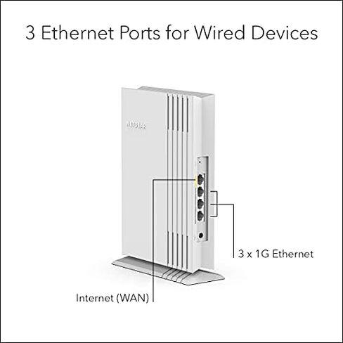راوتر NETGEAR 4-Stream WiFi 6 ثنائي النطاق جيجابت (WAX202) - سرعة لاسلكية AX1800 (تصل إلى 1.8 جيجابت في الثانية) | تغطية تصل إلى 1200 قدم مربع و40 جهازًا in Saudi Arabia