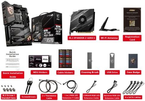 MSI MEG X570S ACE MAX Gaming Motherboard (ATX, AMD, Socket AM4. DDR4, PCIe 4, CFX, M.2 Slots, Wi-Fi 6E) in Saudi Arabia