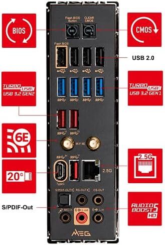 MSI MEG X570S ACE MAX Gaming Motherboard (ATX, AMD, Socket AM4. DDR4, PCIe 4, CFX, M.2 Slots, Wi-Fi 6E) in Saudi Arabia