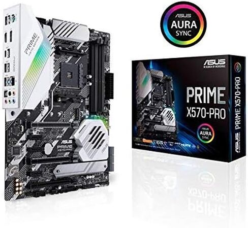 Asus Prime X570-Pro AM4 Zen 3 Ryzen 5000 & 3rd Gen Ryzen ATX Motherboard with PCIe Gen4, Dual M.2 HDMI, SATA 6GB/s USB 3.2 Gen 2 ATX Motherboard in Saudi Arabia