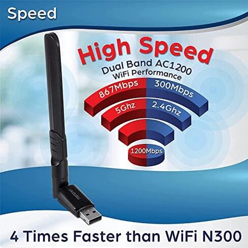 TRENDnet - TEW-808UBM Micro AC1200 Wireless USB Adapter, MU-MIMO, Dual Band Support 2.4GHz/5GHz, Supports Windows/Mac, TEW-808UBM Black in Saudi Arabia