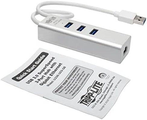 TRIPP LITE USB 3.0 SuperSpeed to Gigabit Ethernet NIC Network Adapter, White (U336-000-GBW) in Kuwait
