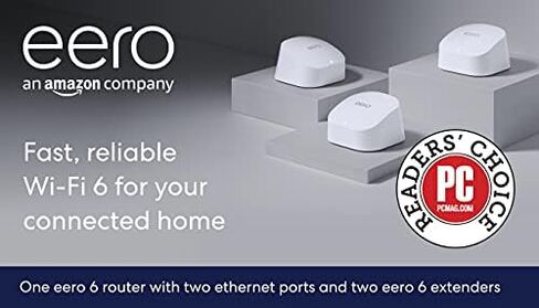 Amazon eero 6 mesh wifi add-on extender - Add up to 1,500 sq. ft. of Wi-Fi 6 coverage. Required eero mesh wifi system not included in Saudi Arabia