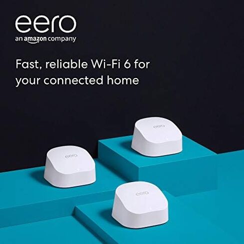 Amazon eero 6 mesh wifi add-on extender - Add up to 1,500 sq. ft. of Wi-Fi 6 coverage. Required eero mesh wifi system not included in Saudi Arabia