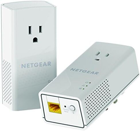 NETGEAR Powerline adapter Kit, 1000 Mbps Wall-plug, 1 Gigabit Ethernet Ports (PL1000-100PAS), White, 2 Count (Pack of 1) in Kuwait