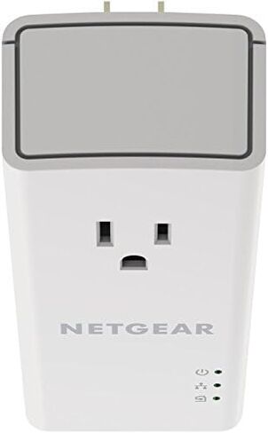 NETGEAR Powerline adapter Kit, 1000 Mbps Wall-plug, 1 Gigabit Ethernet Ports (PL1000-100PAS), White, 2 Count (Pack of 1) in Kuwait