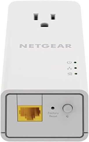 NETGEAR Powerline adapter Kit, 1000 Mbps Wall-plug, 1 Gigabit Ethernet Ports (PL1000-100PAS), White, 2 Count (Pack of 1) in Kuwait