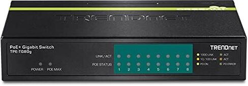 TRENDnet 8-Port Gigabit GREENnet PoE+ Switch, TPE-TG81g, 8 x Gigabit PoE+ Ports, Rack Mountable, Up to 30 W Per Port with 110 W Total Power Budget, Ethernet Network Switch, Metal, Lifetime Protection in Saudi Arabia