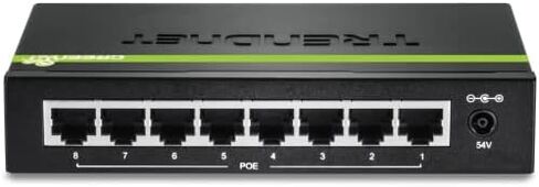 TRENDnet 8-Port Gigabit GREENnet PoE+ Switch, TPE-TG81g, 8 x Gigabit PoE+ Ports, Rack Mountable, Up to 30 W Per Port with 110 W Total Power Budget, Ethernet Network Switch, Metal, Lifetime Protection in Saudi Arabia