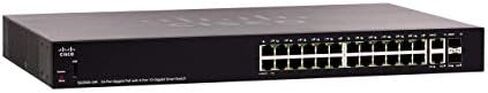 محول Cisco SG250-26 الذكي مع منافذ إيثرنت 26 جيجابيت (GbE) مع 24 جيجابيت ايثرنت RJ45 و2 منفذ كومبو جيجابت ايثرنت من SFP حماية محدودة مدى الحياة (SG250-26-K9-NA) in Kuwait