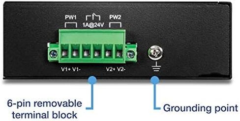 TRENDnet 8-Port Industrial Fast Ethernet PoE+ DIN-Rail Switch,TI-PE80 in Kuwait